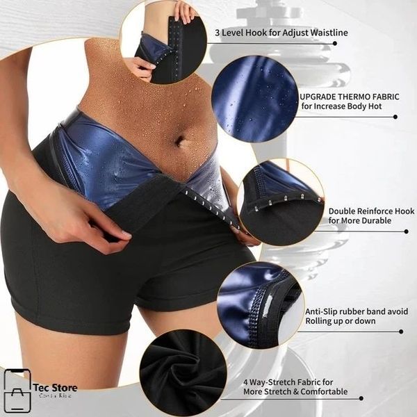 Slimming Pants Waist Trainer Shapewear Tummy Hot Thermon Sweat Leggings Fitness Workout Sweat Sauna Pants Body Shaper.